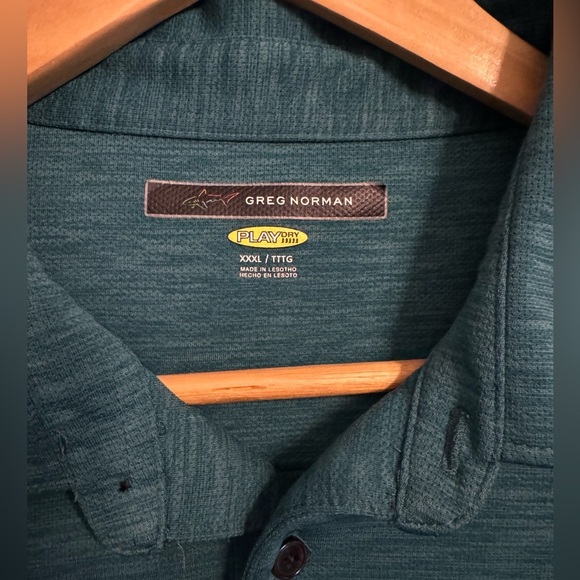 EUC Greg Norman Green Polo Shirt - Men’s Sz. 3XL - Picture 4 of 6